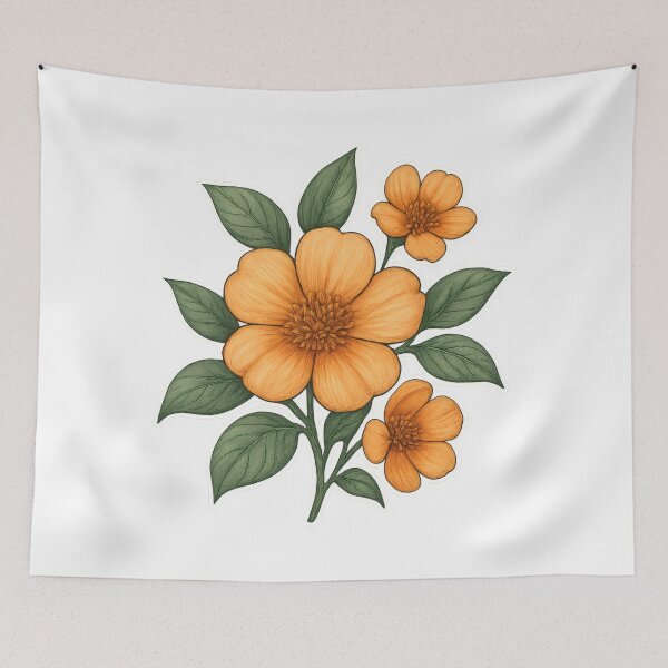Item preview, Floral Bouquet – Orange Wildflower Design designed and sold by Yomere.