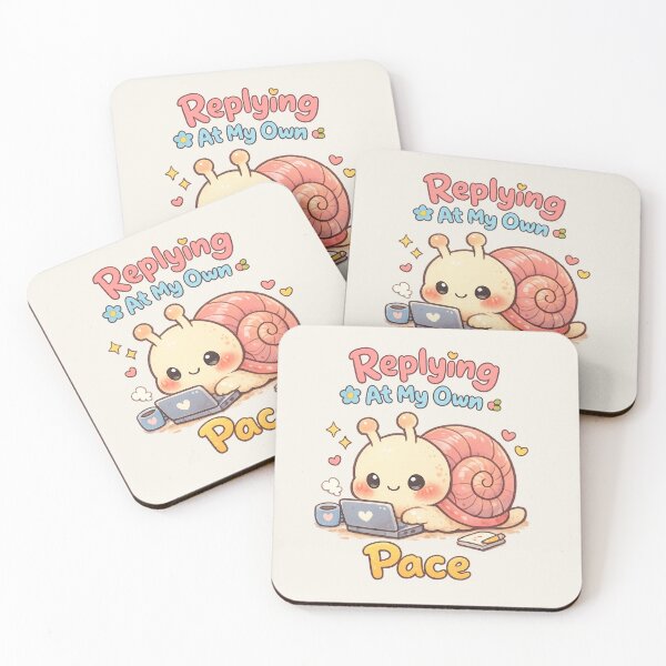 Item preview, Cute Snail Working From Home | Kawaii Slow Productivity Laptop Art designed and sold by PopCulturePixel.