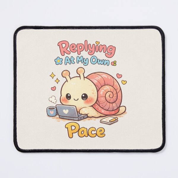 Item preview, Cute Snail Working From Home | Kawaii Slow Productivity Laptop Art designed and sold by PopCulturePixel.