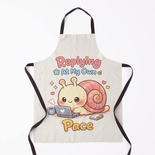 Item preview, Cute Snail Working From Home | Kawaii Slow Productivity Laptop Art designed and sold by PopCulturePixel.