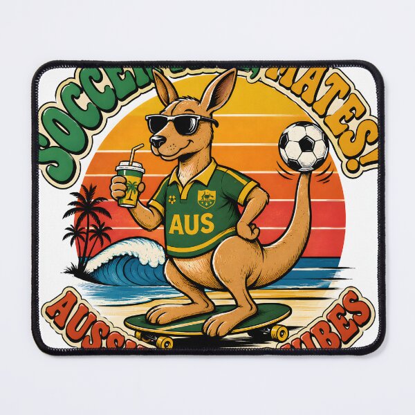 Item preview, Soccer Time Mates – Aussie Soccer Vibes Funny Kangaroo Beach Design designed and sold by PatysArt.