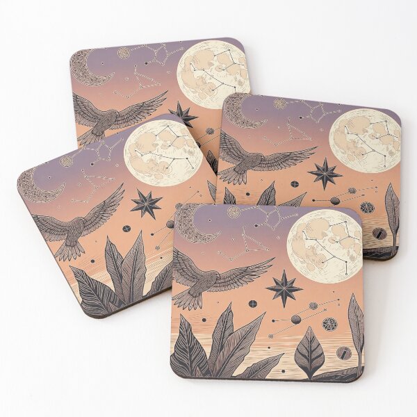 Item preview, Pastel Moon and Stars Scene Art designed and sold by IntelliMindDesigns.