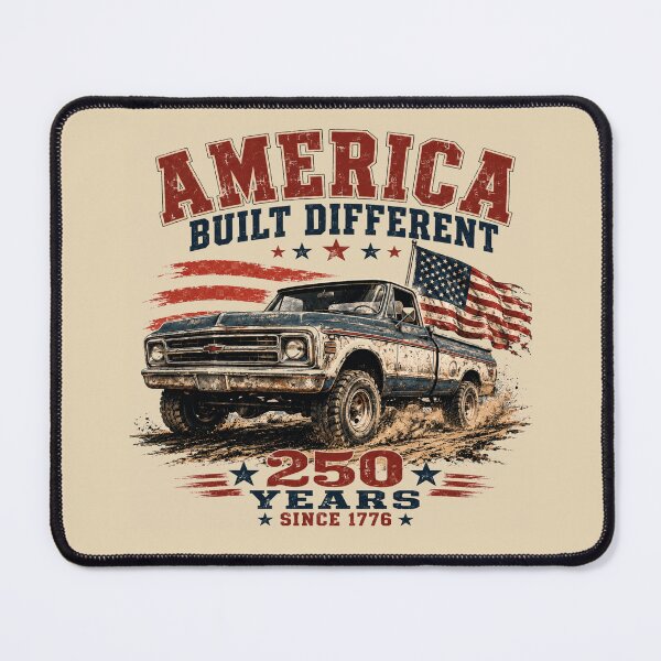 Item preview, America Built Different Vintage Truck 250 Years Since 1776 designed and sold by POD DYNASTY.