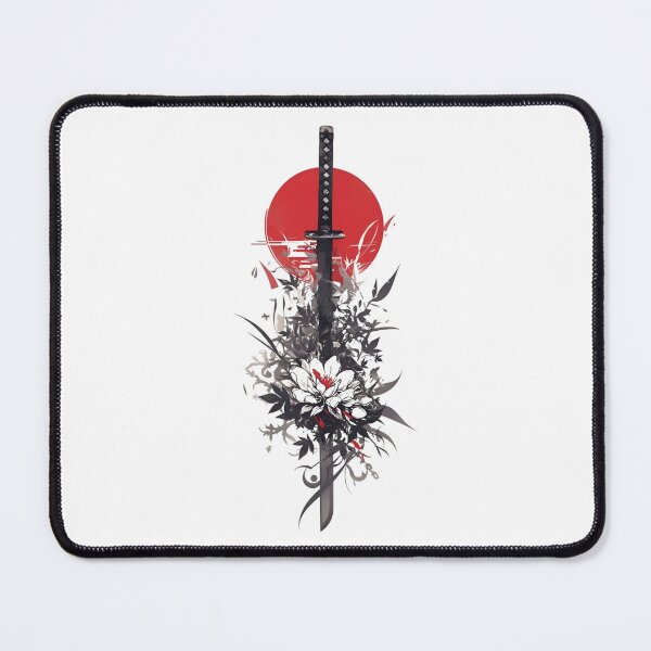Item preview, Eternal Samurai Sword Art | Japanese Katana Floral Red Sun Illustration designed and sold by Dyan4.