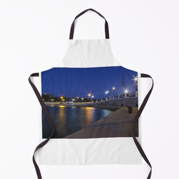 Item preview, Night Harbor Lights and Reflections on Waterfront Promenade at Blue Hour designed and sold by Nmallia.