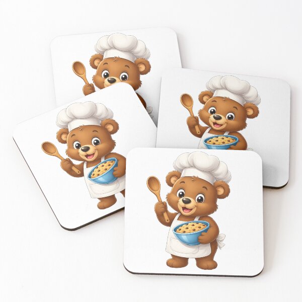 Item preview, ? Chef Bear with Cookie Dough – Cute Kids T-Shirt Design designed and sold by SunnyDesign82.