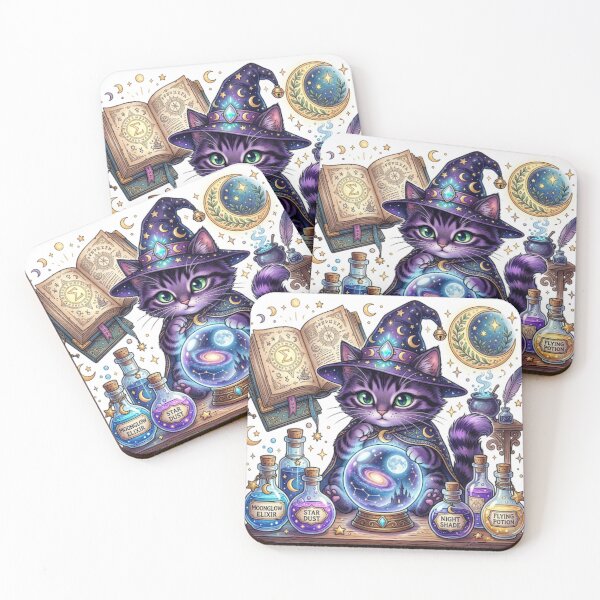 Item preview, Mystic Wizard Cat Crystal Ball designed and sold by Iampoji.