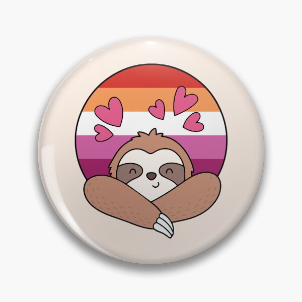 Item preview, LGBTQ Sloth - Pastel Lesbian Sloth With Heart designed and sold by Cannaxes Studio.