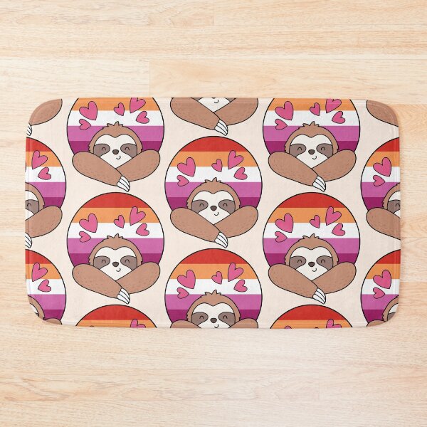 Item preview, LGBTQ Sloth - Pastel Lesbian Sloth With Heart designed and sold by Cannaxes Studio.