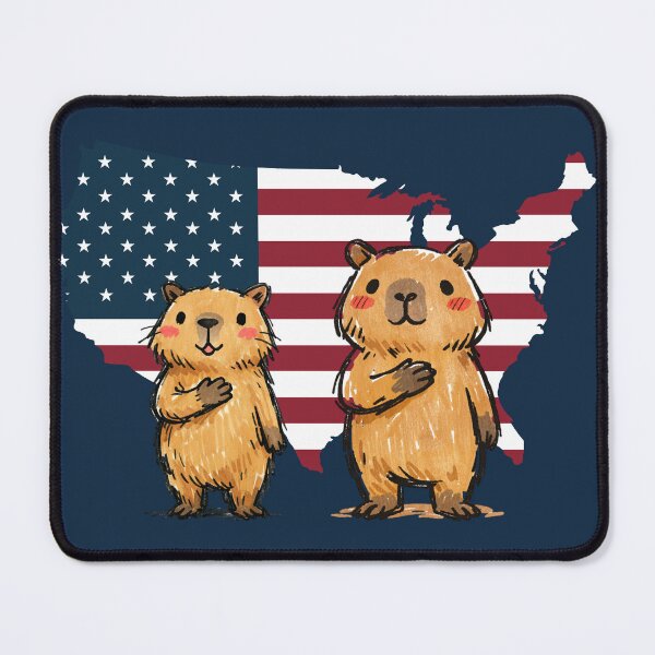 Item preview, Patriotic Capybaras 4th of July - Cute USA Flag Aesthetic designed and sold by FIREDesignsPOD.
