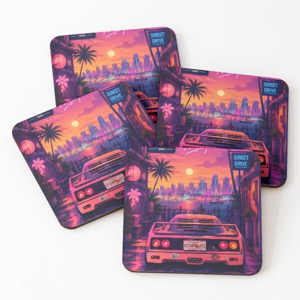 Item preview, Night Drive Club | Retro Gaming Synthwave Sunset Car designed and sold by Ivory Code.