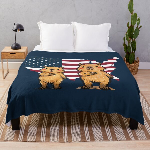 Item preview, Patriotic Capybaras 4th of July - Cute USA Flag Aesthetic designed and sold by FIREDesignsPOD.