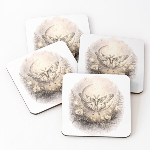 Item preview, Luna Moth and Crescent Moon designed and sold by PatiImagination.