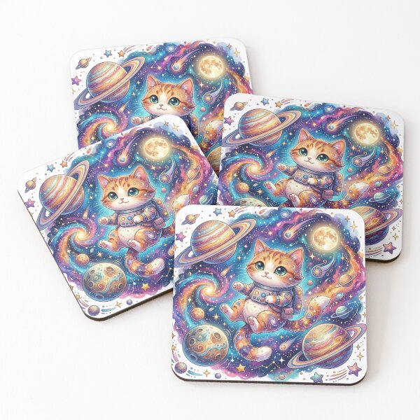 Item preview, Cute Astronaut Cat Galaxy designed and sold by Iampoji.