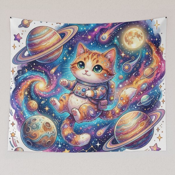 Item preview, Cute Astronaut Cat Galaxy designed and sold by Iampoji.