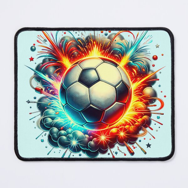 Item preview, football on a explosive background designed and sold by LoneAngel.