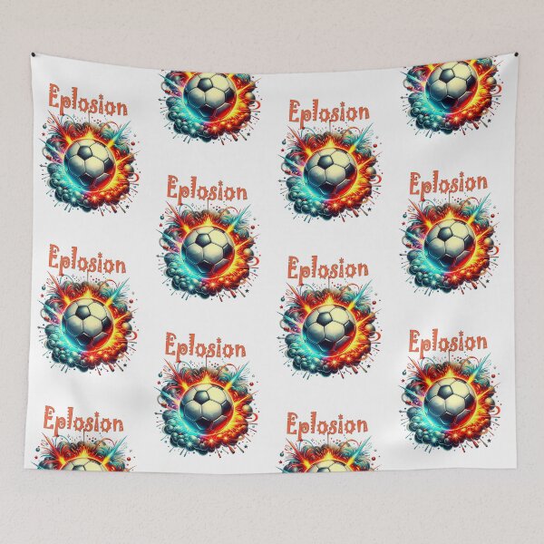 Item preview, football on a explosive background designed and sold by LoneAngel.