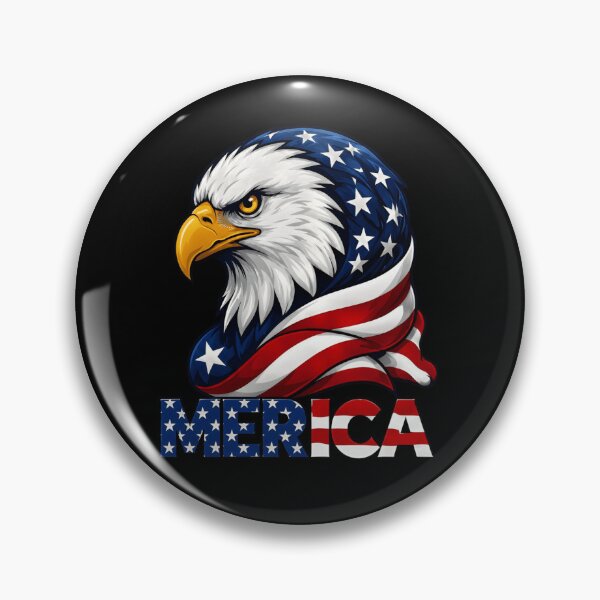 Item preview, Merica USA Flag Patriotic Bald Eagle Shirt – Funny 4th of July American Pride T-Shirt designed and sold by ZyxDes.