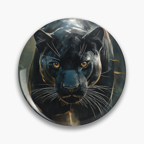 Item preview, Prowling Black Panther - Impressionist Jungle Art designed and sold by martinzdr36.