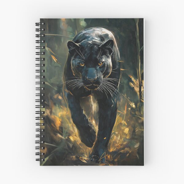 Item preview, Prowling Black Panther - Impressionist Jungle Art designed and sold by martinzdr36.