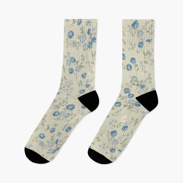 Item preview, Blue flowers designed and sold by uunaa.