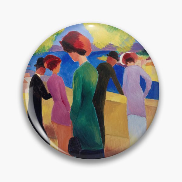 Item preview, August Macke - Lady in a Green Jacket - Fauvist Landscape Painting Expressionist Figure Wall Art for Modern Art Lovers designed and sold by RickE.