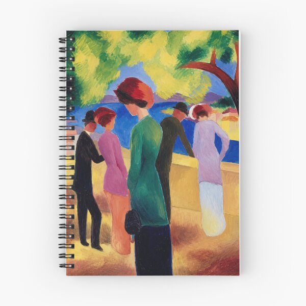 Item preview, August Macke - Lady in a Green Jacket - Fauvist Landscape Painting Expressionist Figure Wall Art for Modern Art Lovers designed and sold by RickE.