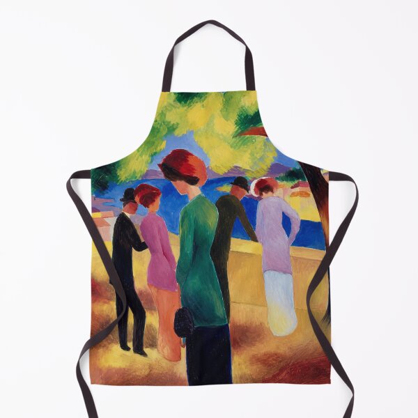 Item preview, August Macke - Lady in a Green Jacket - Fauvist Landscape Painting Expressionist Figure Wall Art for Modern Art Lovers designed and sold by RickE.