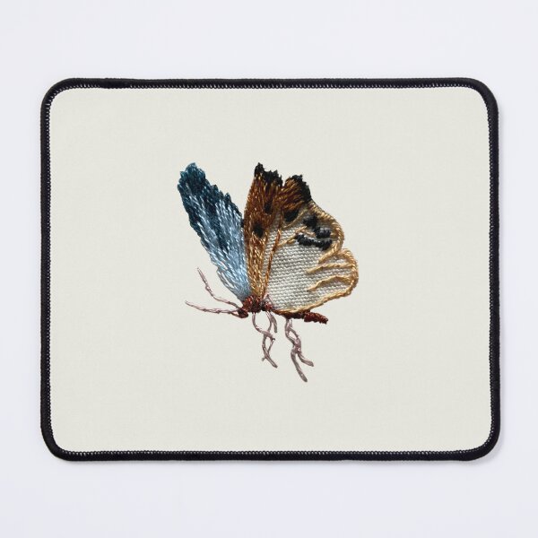 Item preview, Blue and Orange Butterfly Hand Embroidery designed and sold by Alsa-handembroidery.
