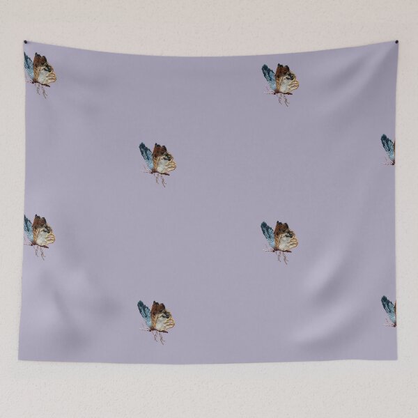 Item preview, Blue and Orange Butterfly Hand Embroidery designed and sold by Alsa-Hand Embroidery.