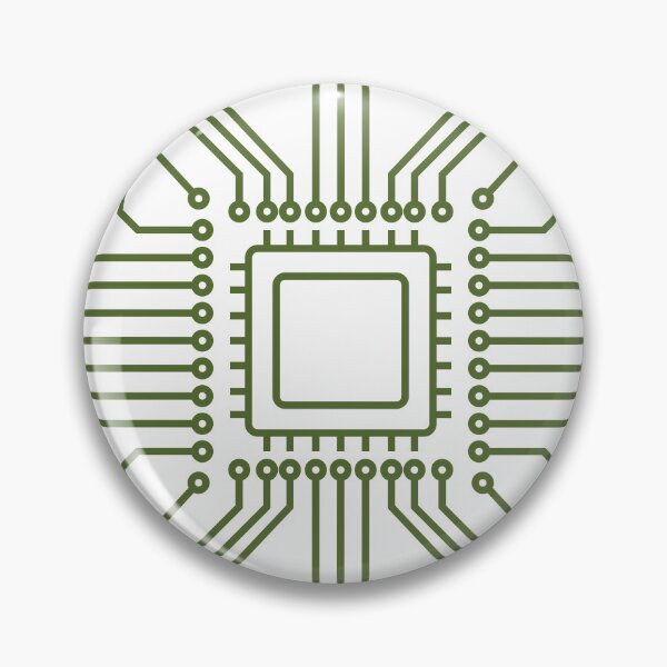 Item preview, Seamless microchip circuit pattern unit with olive green lines designed and sold by Longsilp.