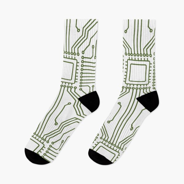 Item preview, Seamless microchip circuit pattern unit with olive green lines designed and sold by Longsilp.