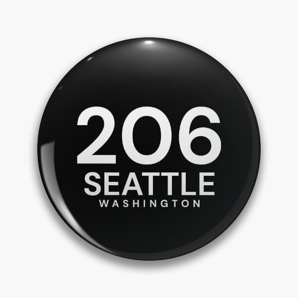 Item preview, 206 Seattle Washington Minimalist Area Code designed and sold by Paper Drip.