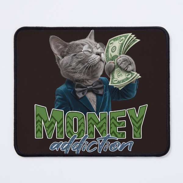 Item preview, Money Addiction Cat T-Shirt designed and sold by PlyDrop.