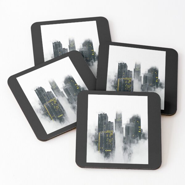Item preview, Fog City Skyscraper - Urban Noir & Moody Architecture designed and sold by STATIC SOUL.