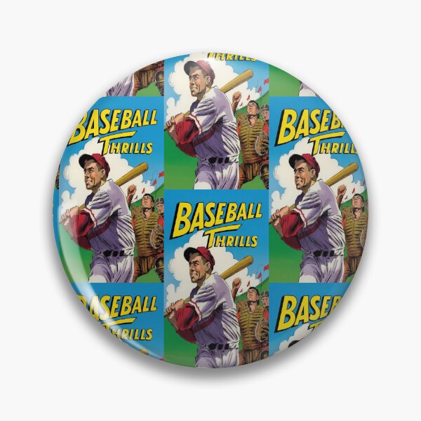 Item preview, Vintage Baseball Thrills Cover with Batter and Catcher in Action designed and sold by Analog Aura .