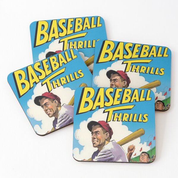 Item preview, Vintage Baseball Thrills Cover with Batter and Catcher in Action designed and sold by Analog Aura .