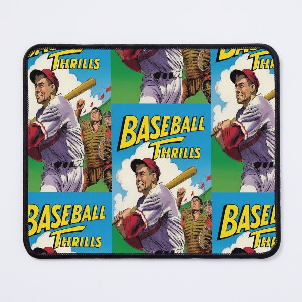 Item preview, Vintage Baseball Thrills Cover with Batter and Catcher in Action designed and sold by Analog Aura .