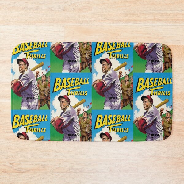 Item preview, Vintage Baseball Thrills Cover with Batter and Catcher in Action designed and sold by Analog Aura .