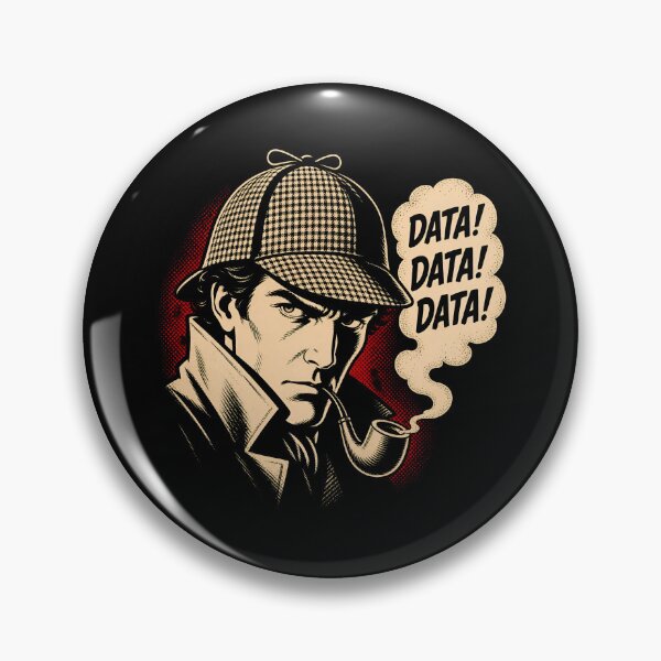 Item preview, Data Data Data Sherlock Holmes Vintage Comic Pop Art designed and sold by Fenay Designs.
