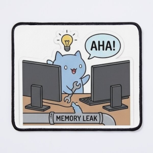 Item preview, Funny Programmer Gift Memory Leak Cat Kawaii Developer Humor Shirt designed and sold by Dev Mode.