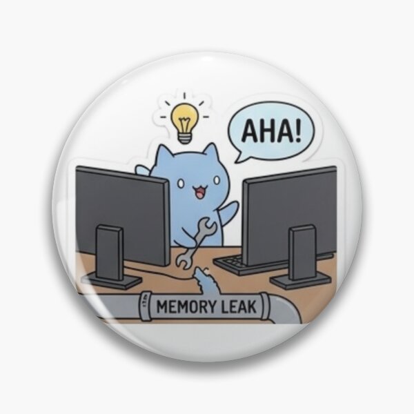 Item preview, Funny Programmer Gift Memory Leak Cat Kawaii Developer Humor Shirt designed and sold by Dev Mode.