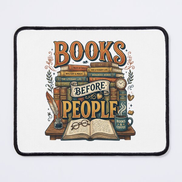 Item preview, Books Before People Funny Book Lover Design designed and sold by Pixel Analytics.