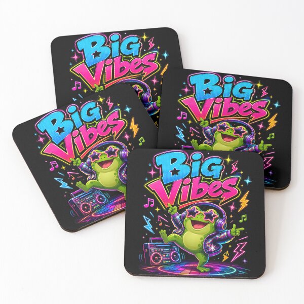 Item preview, Big Vibes Funny Frog Retro 80s Neon Disco designed and sold by Sitred123.