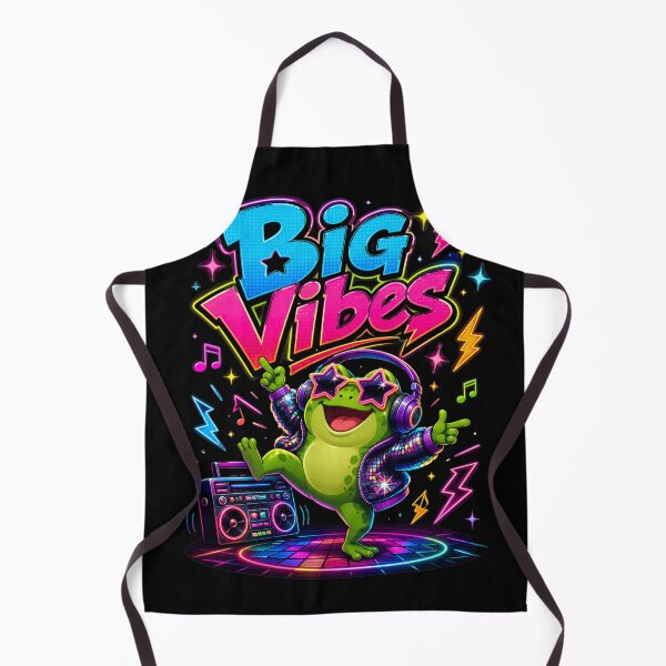 Item preview, Big Vibes Funny Frog Retro 80s Neon Disco designed and sold by Sitred123.