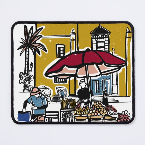 Item preview, Cartagena Market Scene | Colombian Street Life Illustration designed and sold by Tropical Blood.