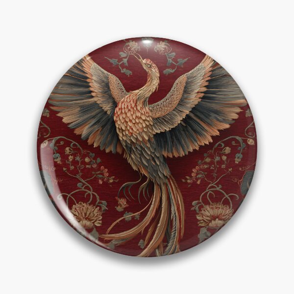 Item preview, Elegant Phoenix Art | Vintage Mythical Bird Floral Design designed and sold by GrinGalore.