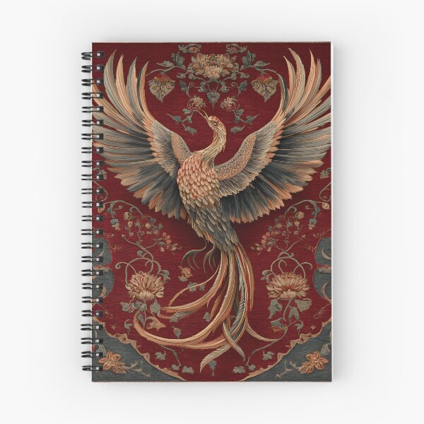 Item preview, Elegant Phoenix Art | Vintage Mythical Bird Floral Design designed and sold by GrinGalore.