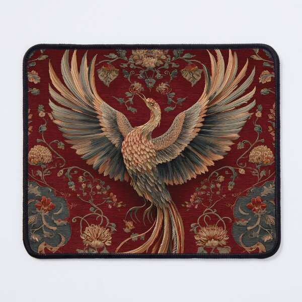 Item preview, Elegant Phoenix Art | Vintage Mythical Bird Floral Design designed and sold by GrinGalore.
