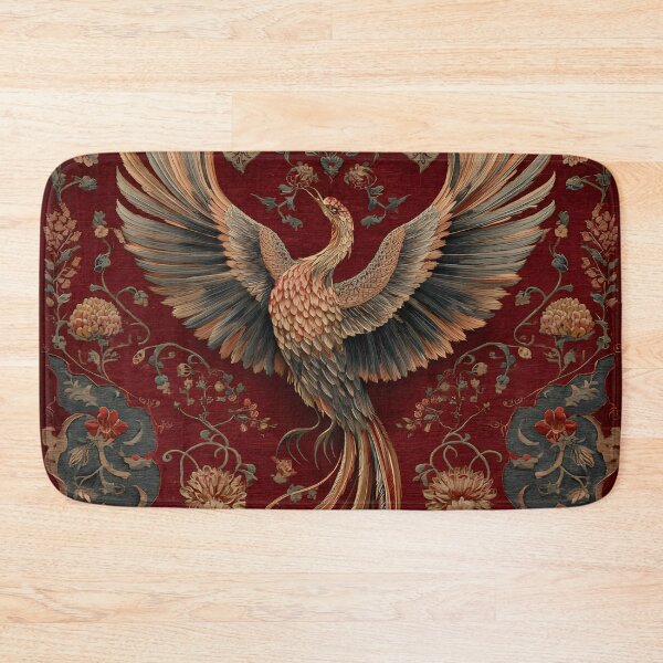 Item preview, Elegant Phoenix Art | Vintage Mythical Bird Floral Design designed and sold by GrinGalore.